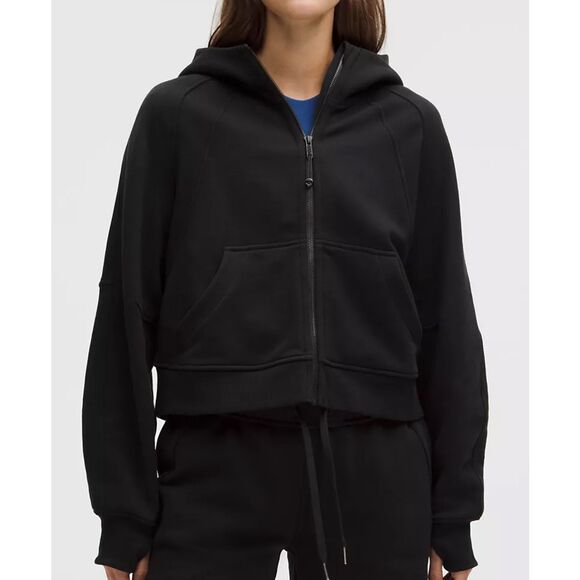 LULULEMON Scuba Oversized Full Zip Hoodie BLACK SWEATSHIRT sz S XS - Picture 1 of 9